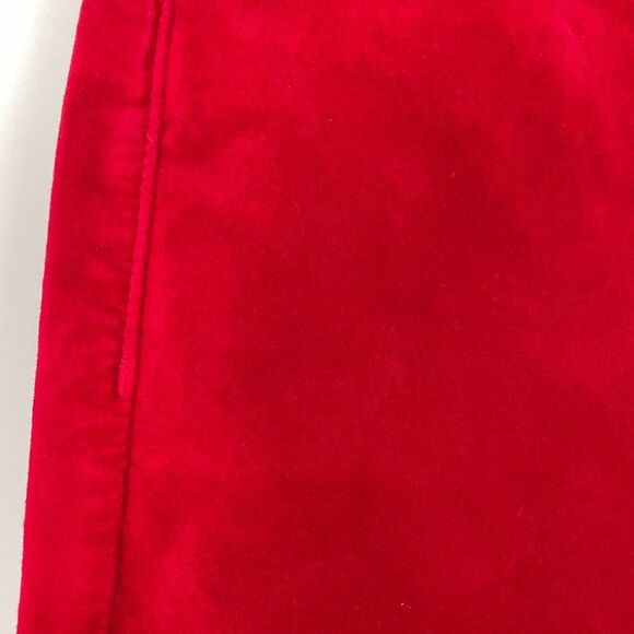 Re/Done Originals Mid Rise Cropped Velvet Kick Flare Pants Red 28 - Picture 9 of 12